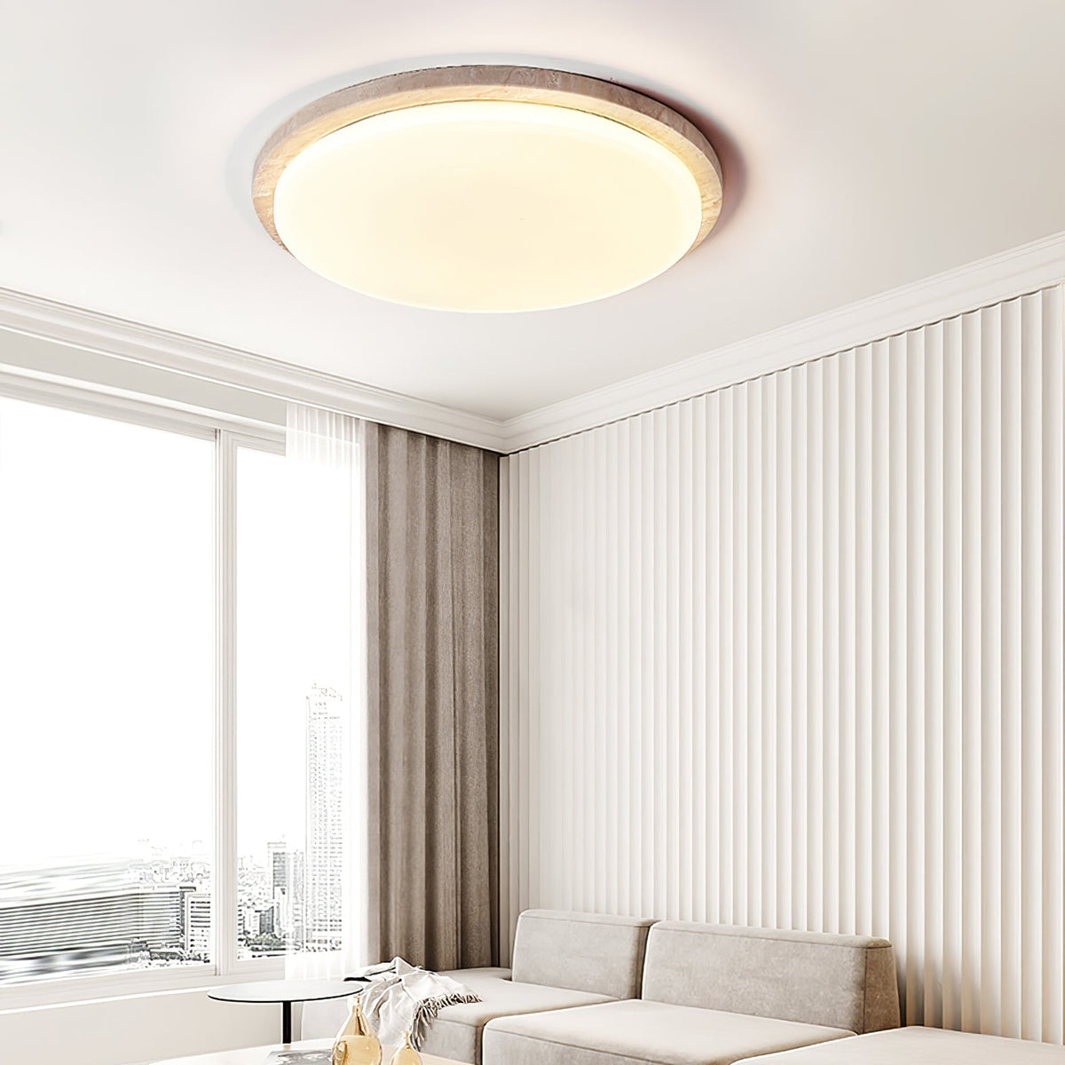 Gildenelyn Travertine Ceiling Light-Moonnatur