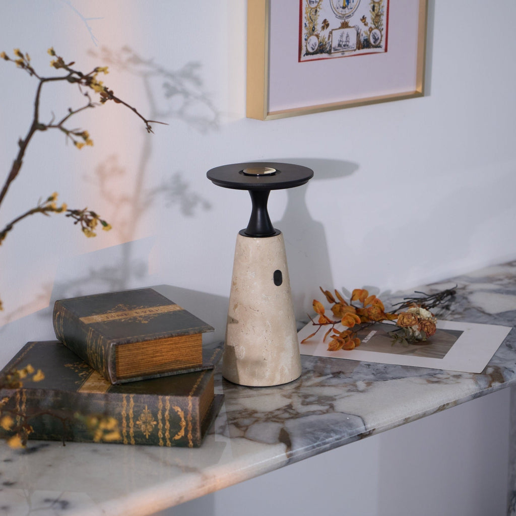 Kenrenheath Travertine Table Lamp-Moonnatur