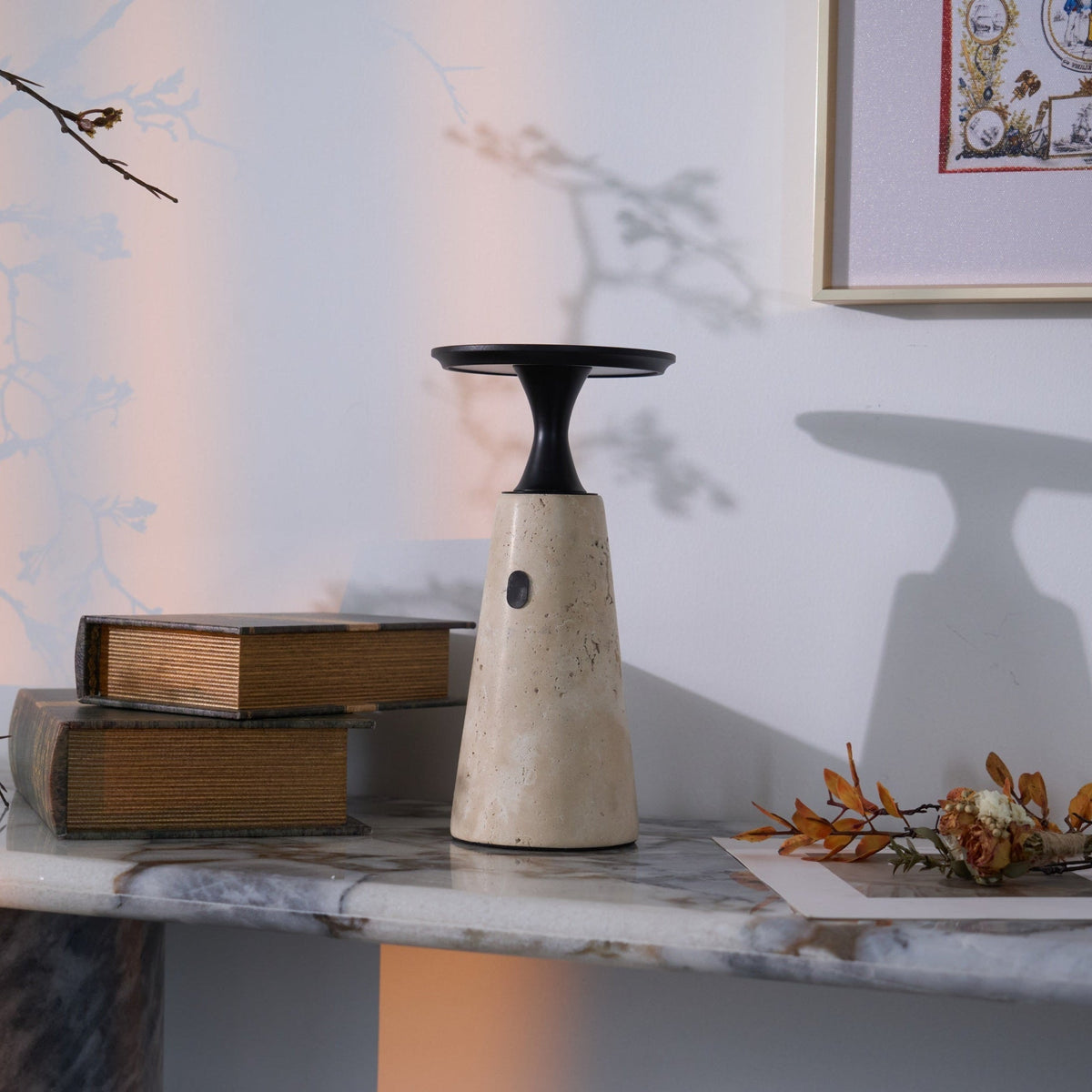 Kenrenheath Travertine Table Lamp-Moonnatur