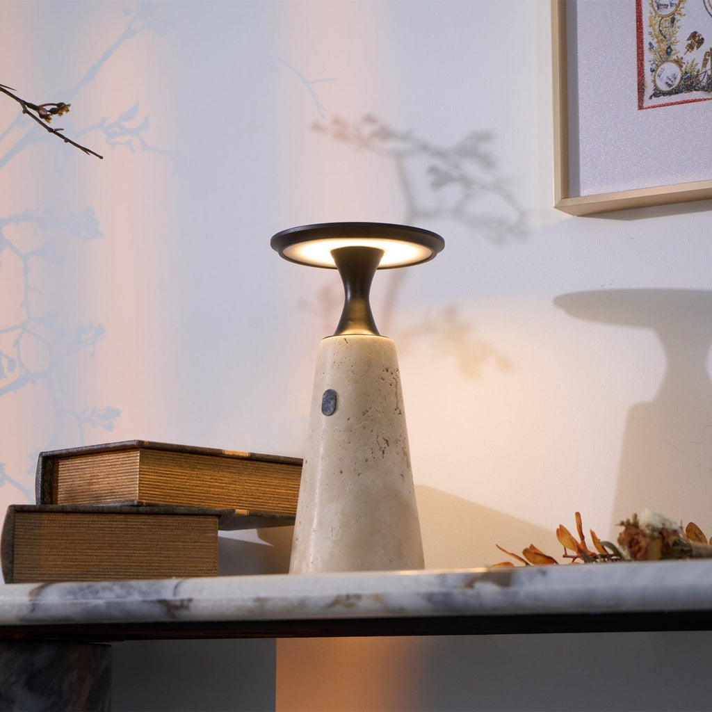 Kenrenheath Travertine Table Lamp-Moonnatur