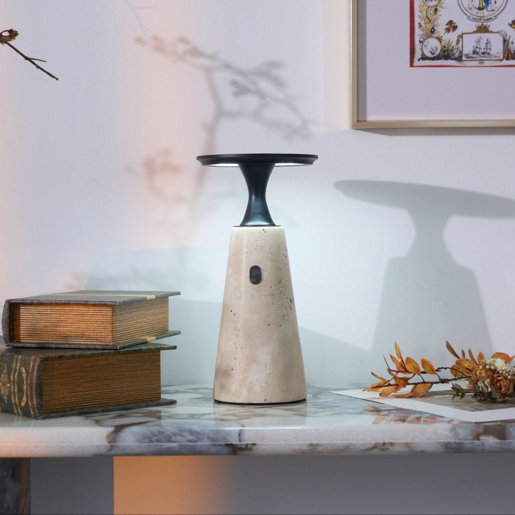 Kenrenheath Travertine Table Lamp-Moonnatur