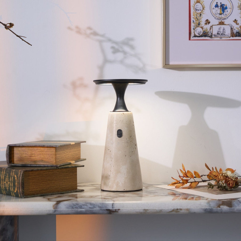 Kenrenheath Travertine Table Lamp-Moonnatur