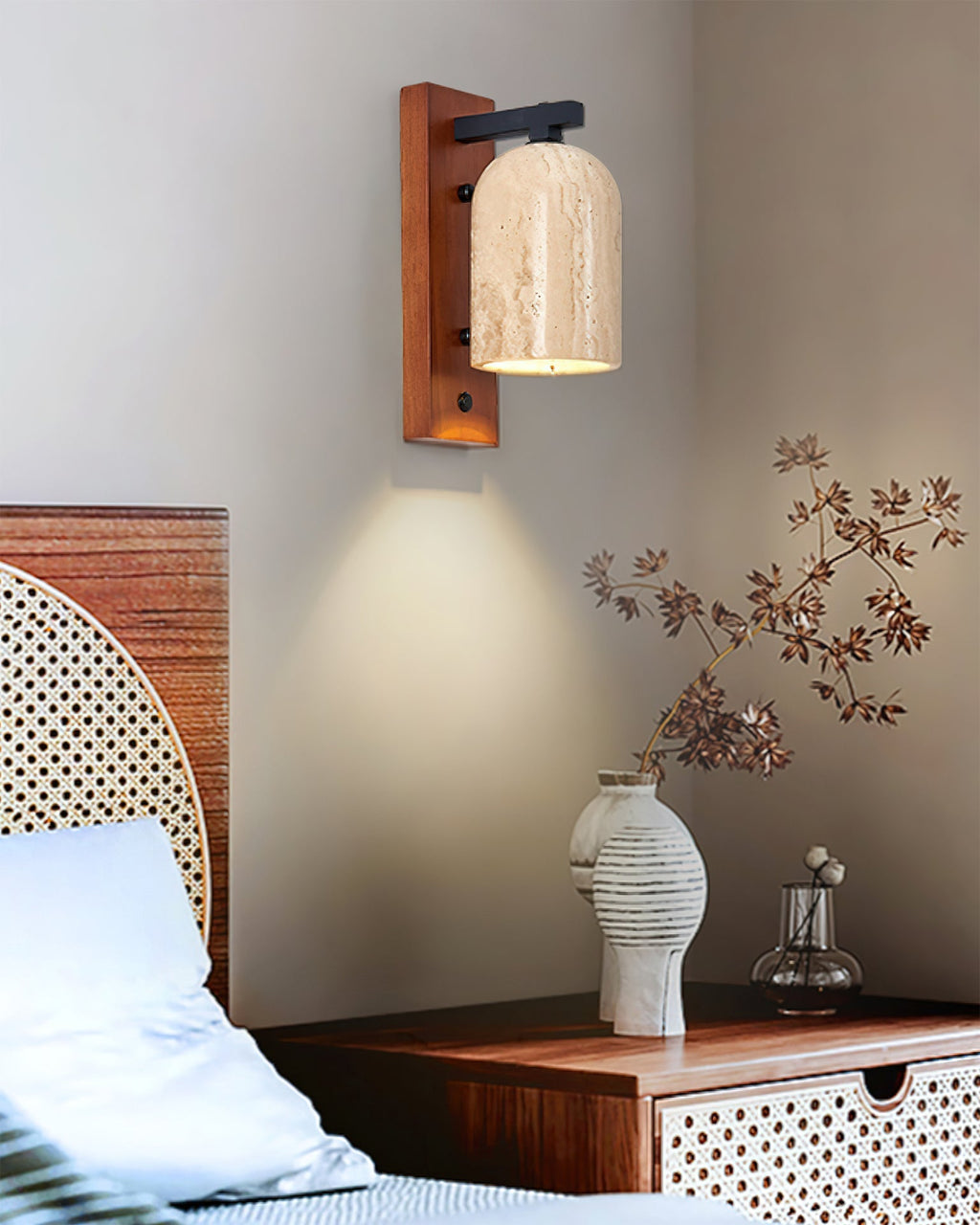 Wilvendale Travertine Wall Light-Moonnatur