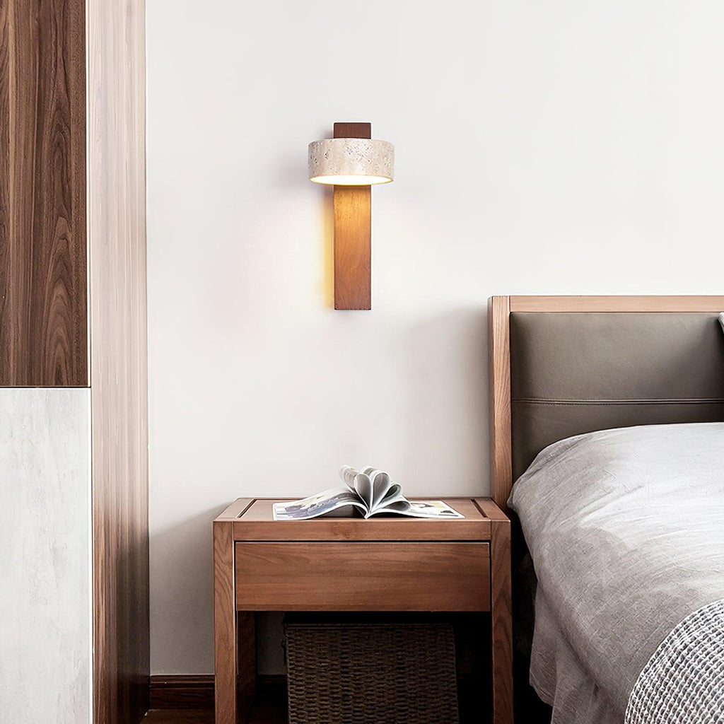 Wilvenlyn Travertine Wall Light-Moonnatur