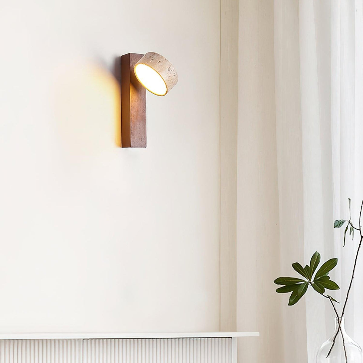 Elsenlynne Travertine Wall Light-Moonnatur