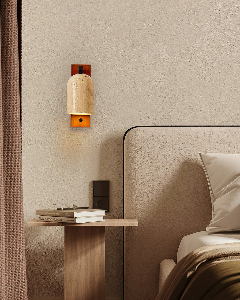 Wilvendale Travertine Wall Light-Moonnatur