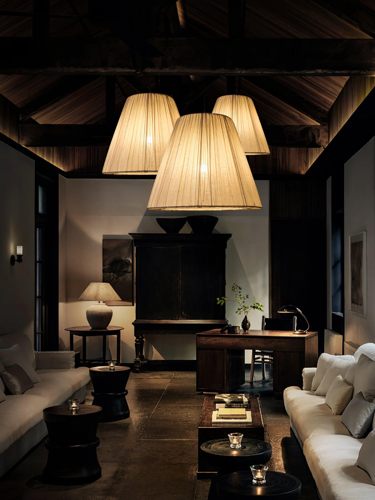 Rosella Fabric Pendant Light-Moonnatur