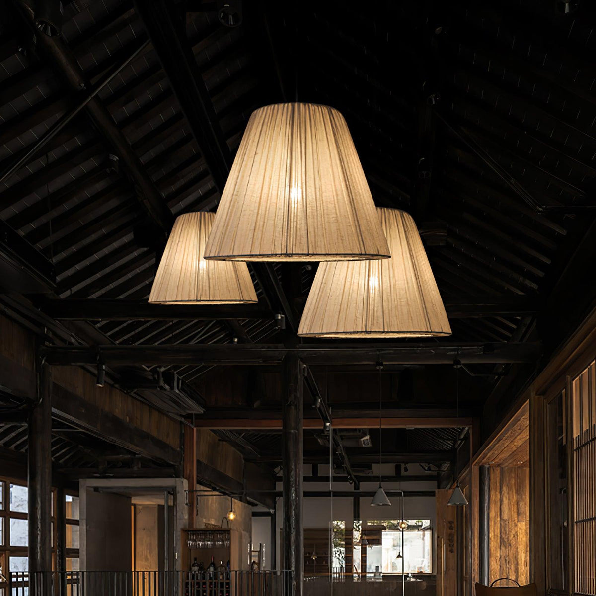 Rosella Fabric Pendant Light-Moonnatur