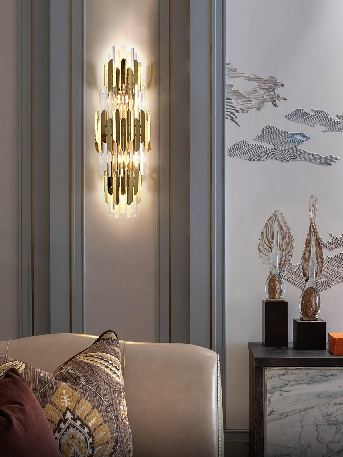 Laelaria Crystal Wall Light-Moonnatur