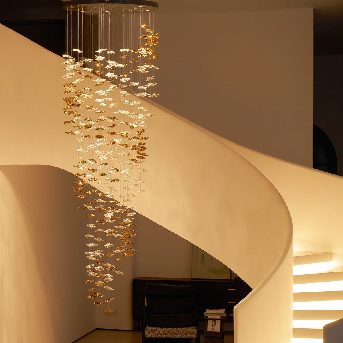 Deldenlyn Glass Chandelier-Moonnatur