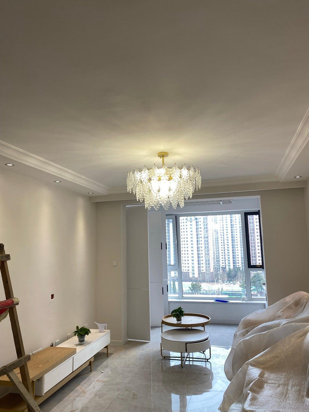Selvenora Glass Chandelier-Moonnatur