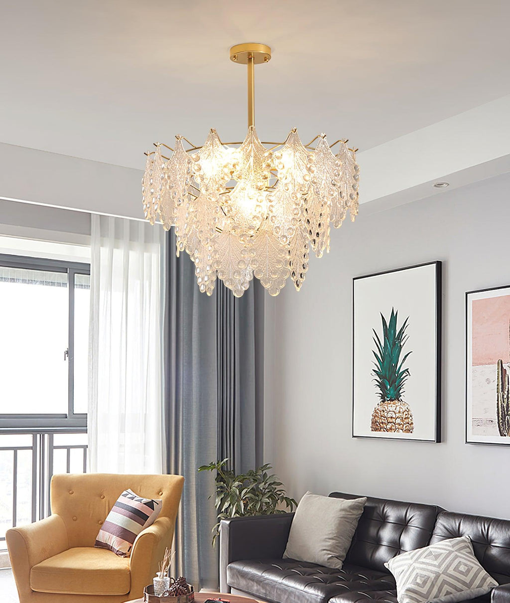Selvenora Glass Chandelier-Moonnatur