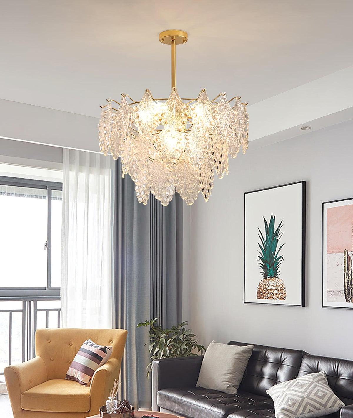 Selvenora Glass Chandelier-Moonnatur