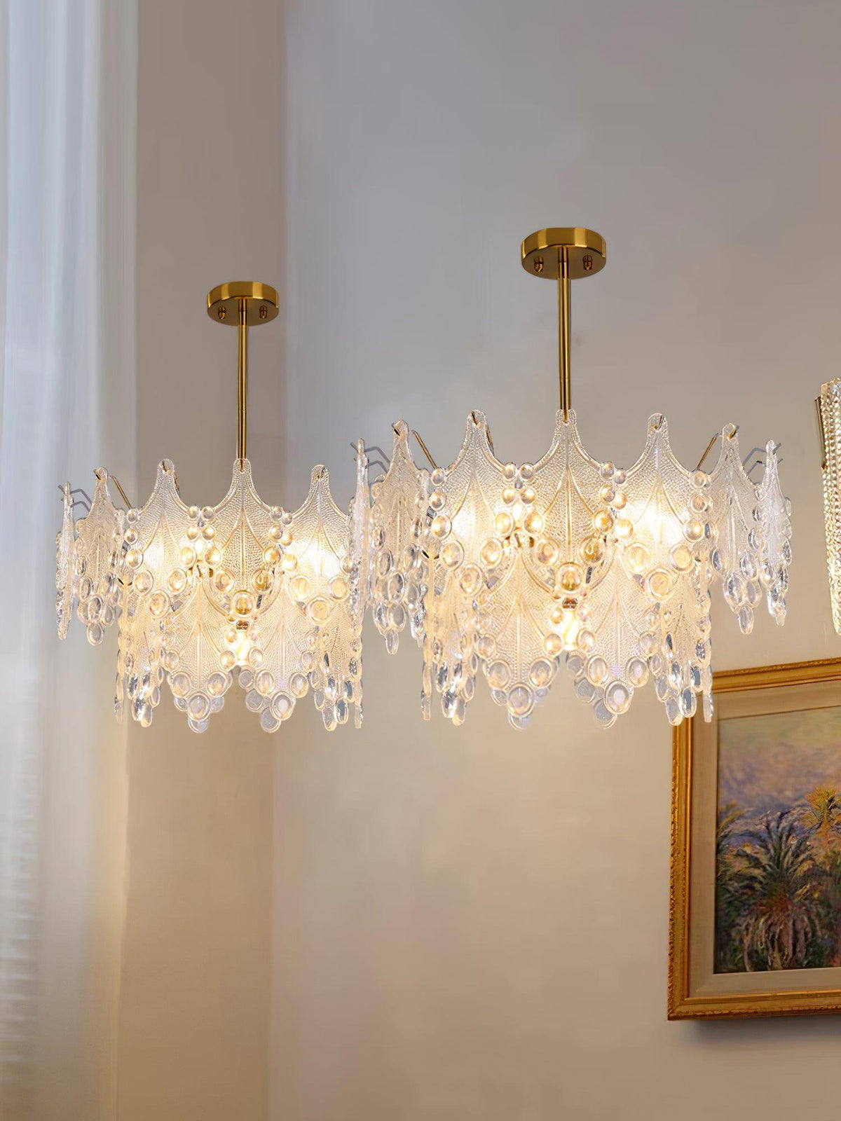 Selvenora Glass Chandelier-Moonnatur