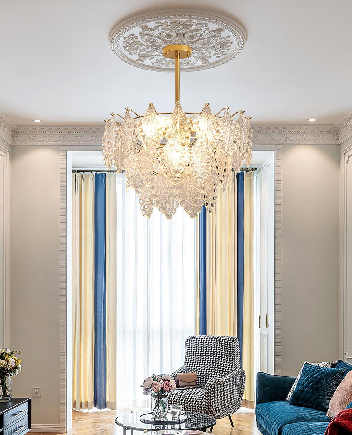Selvenora Glass Chandelier-Moonnatur