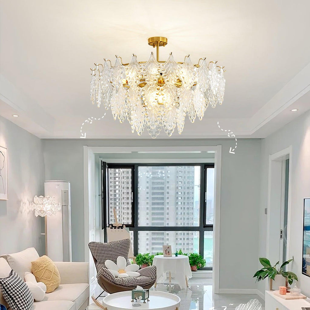 Selvenora Glass Chandelier-Moonnatur