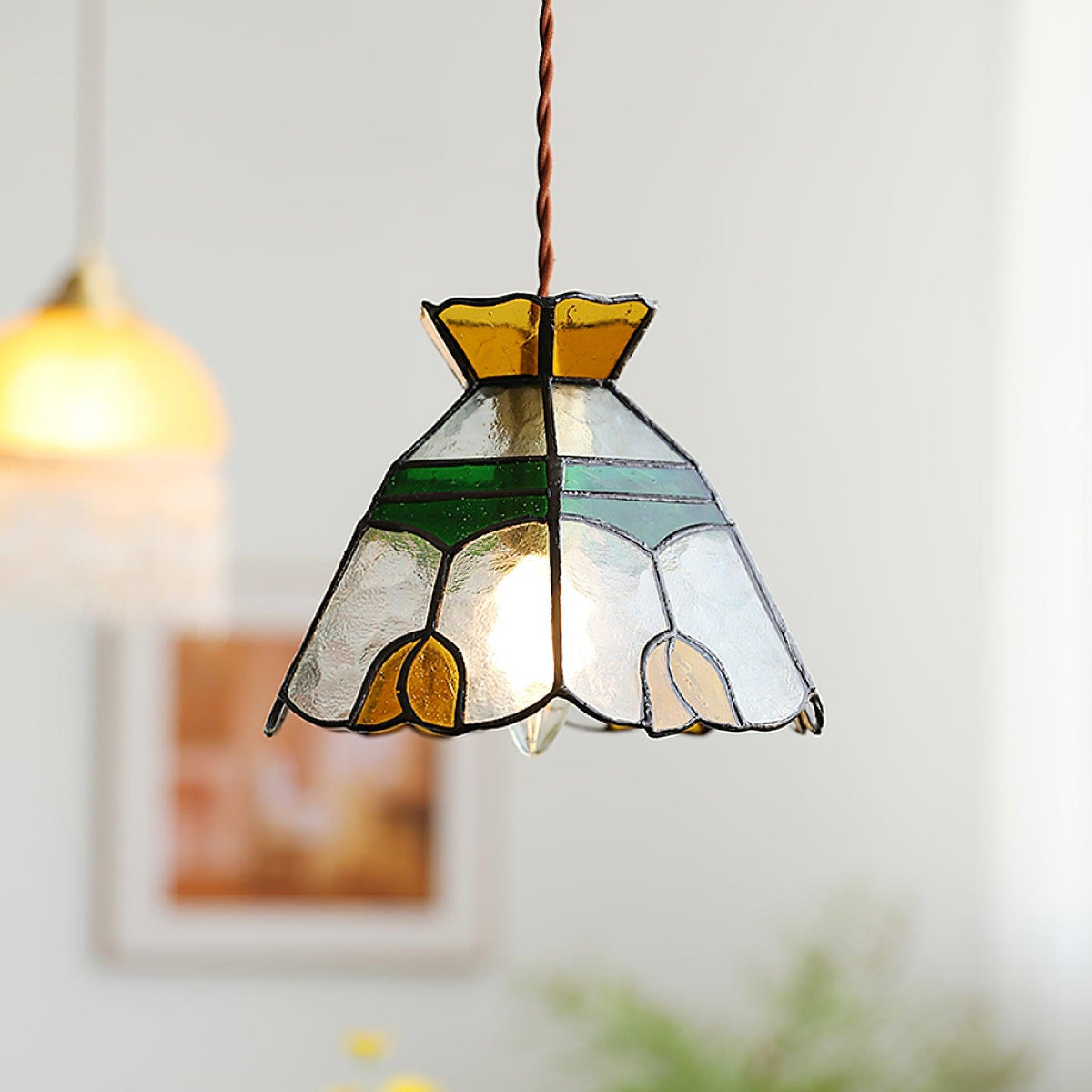 Quenelelis Glass Pendant Light-Moonnatur