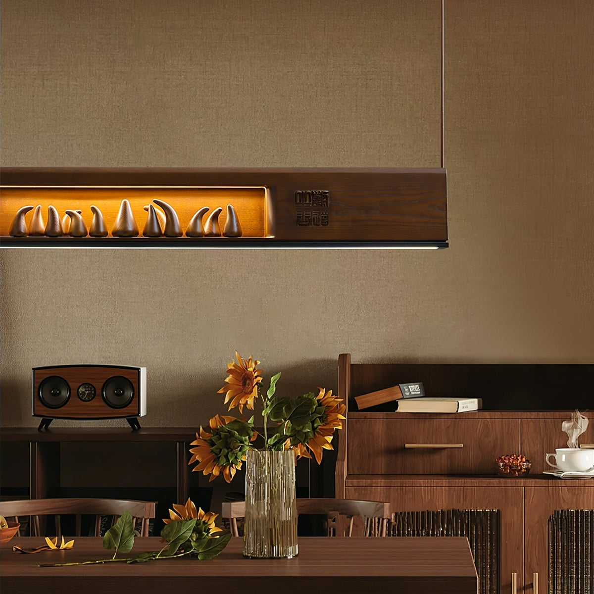 Penrelena Wood Pendant Light-Moonnatur