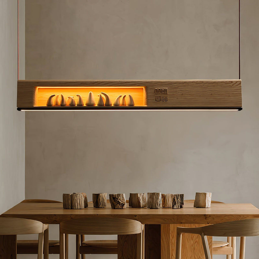 Penrelena Wood Pendant Light-Moonnatur