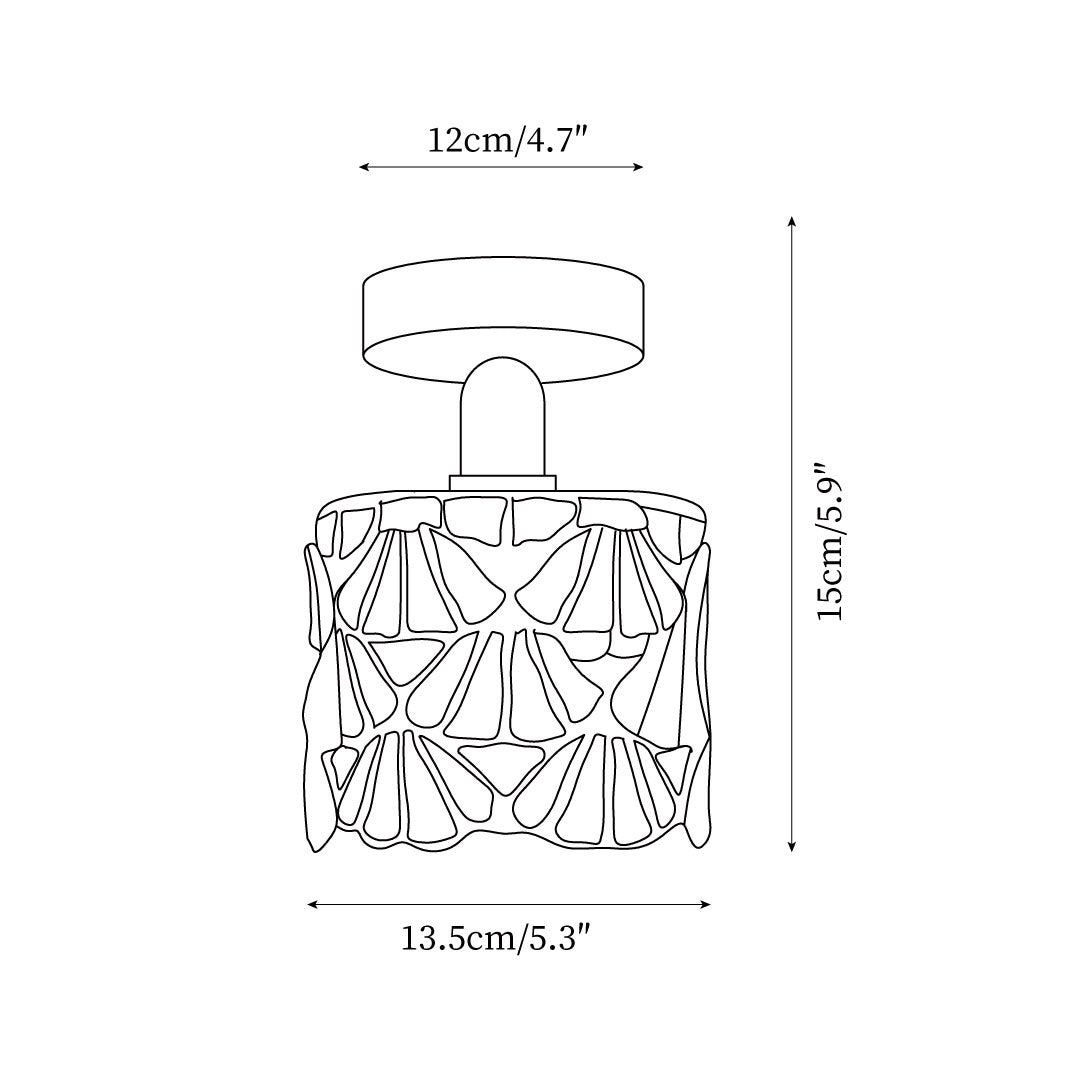 Beldenrose Glass Ceiling Light-Moonnatur