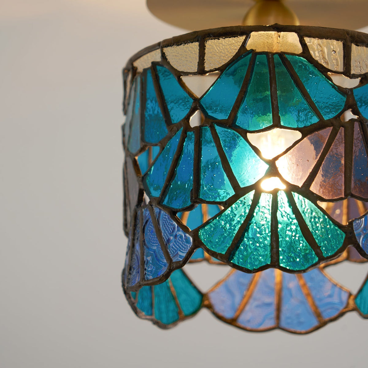 Beldenrose Glass Ceiling Light-Moonnatur