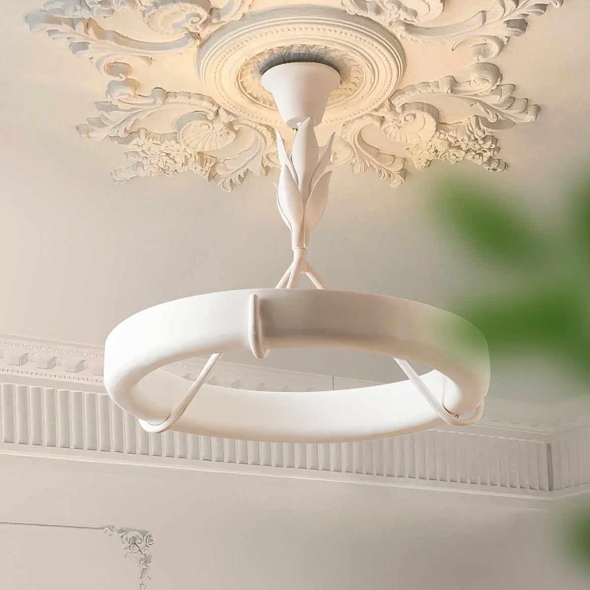 Celandrel Plaster Chandelier-Moonnatur
