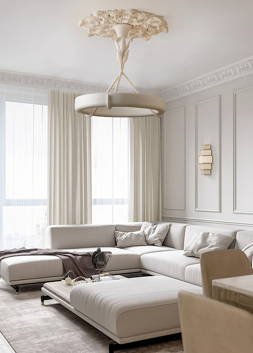 Celandrel Plaster Chandelier-Moonnatur