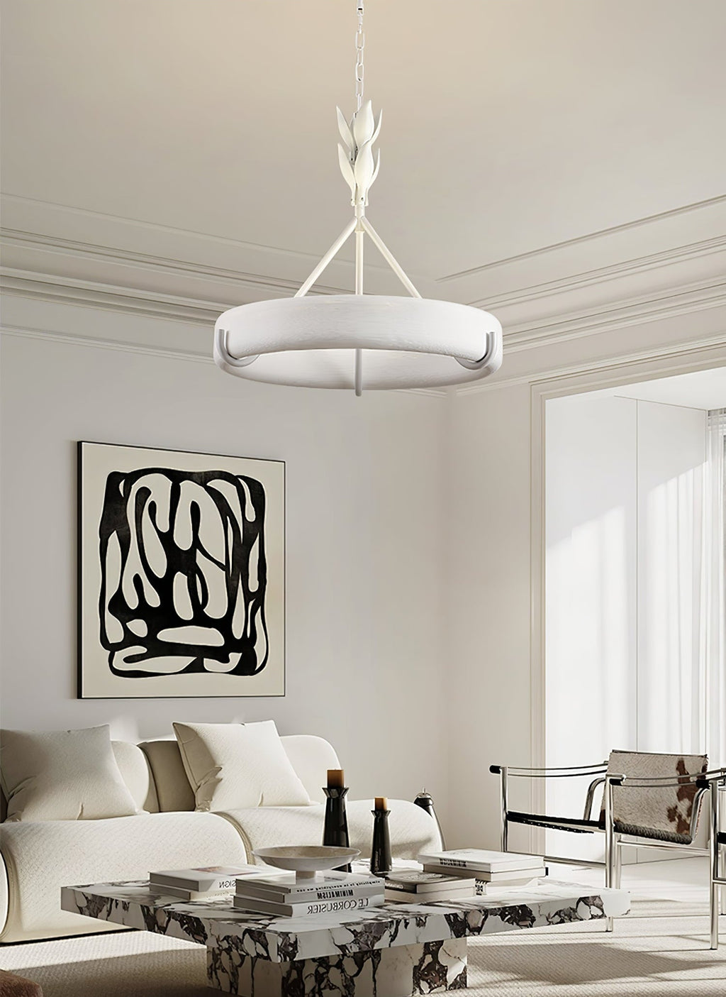 Celandrel Plaster Chandelier-Moonnatur