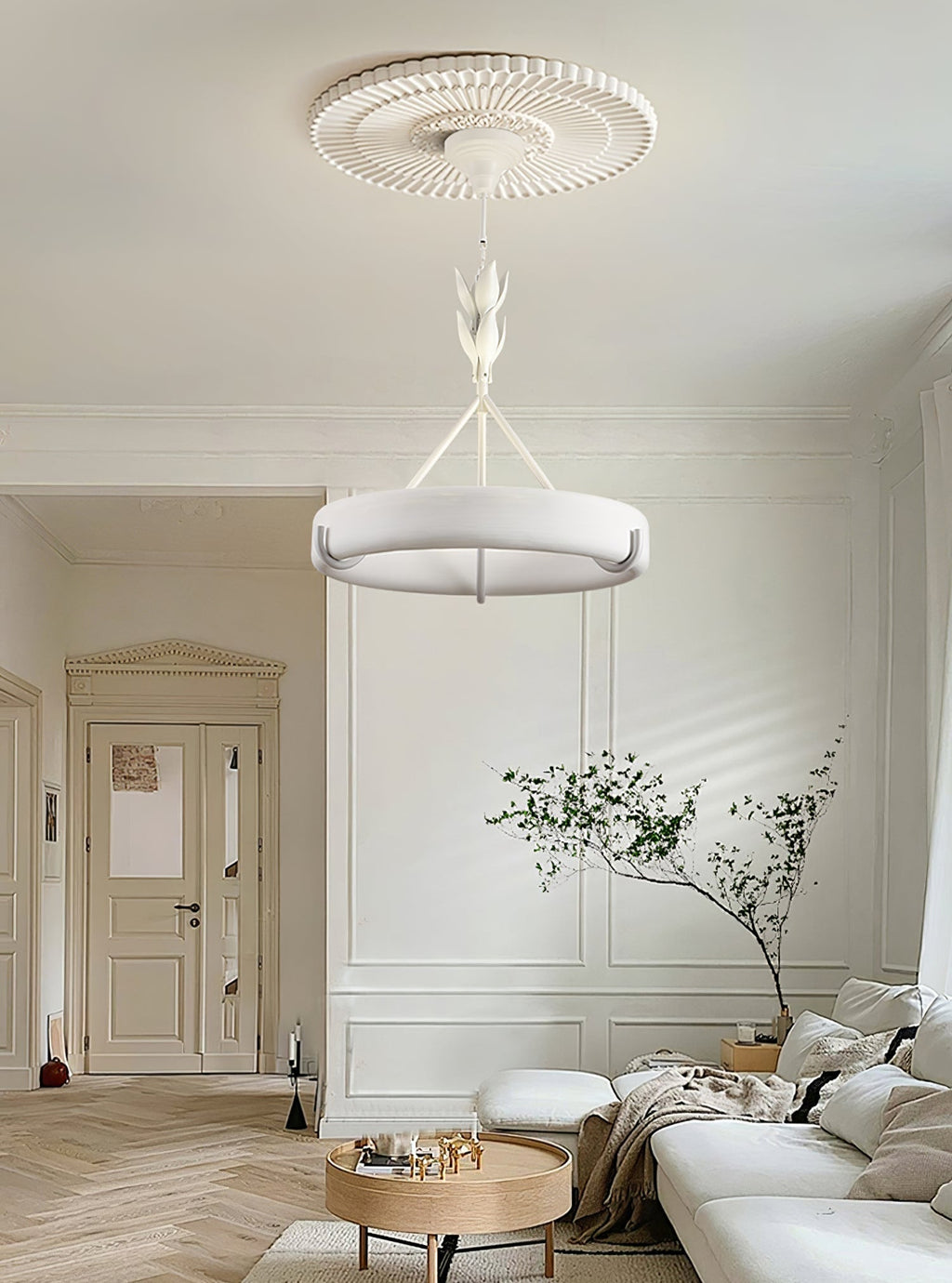 Celandrel Plaster Chandelier-Moonnatur