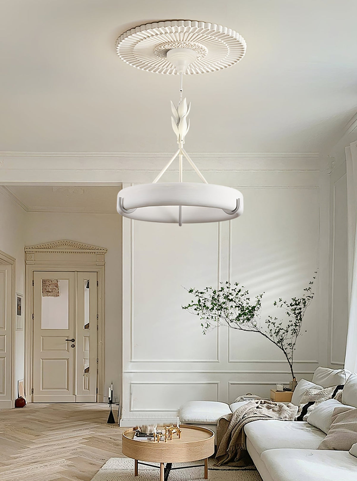 Celandrel Plaster Chandelier-Moonnatur