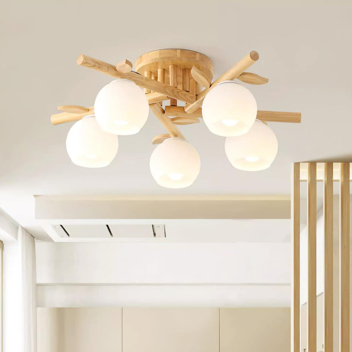 Marveneth Wood Ceiling Light-Moonnatur
