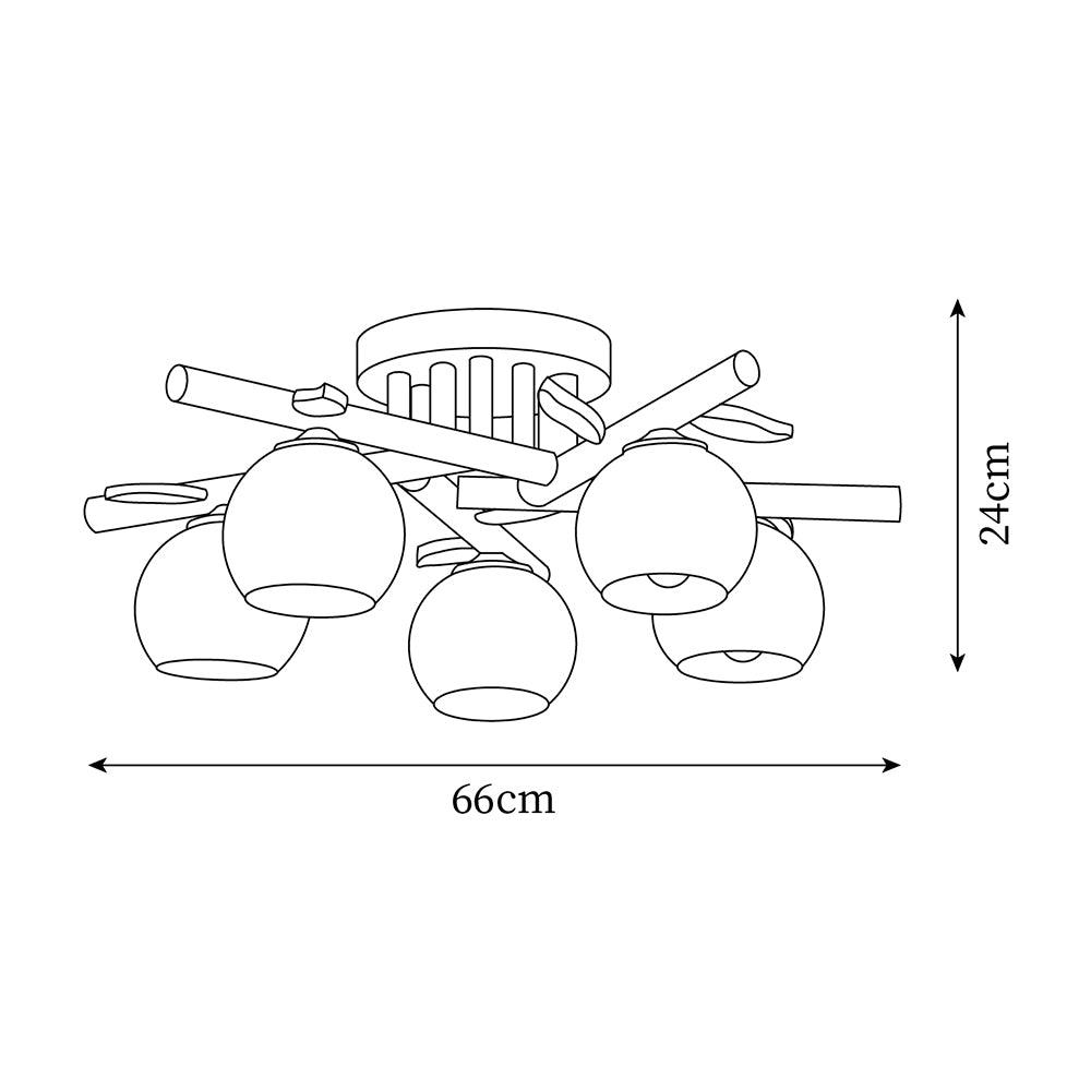 Marveneth Wood Ceiling Light-Moonnatur
