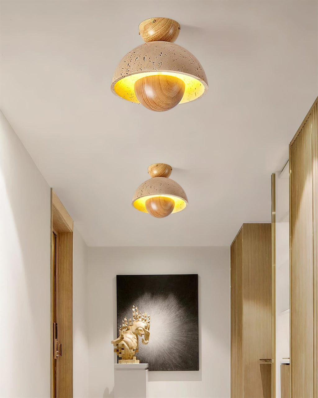 Edrenara Travertine Ceiling Light-Moonnatur