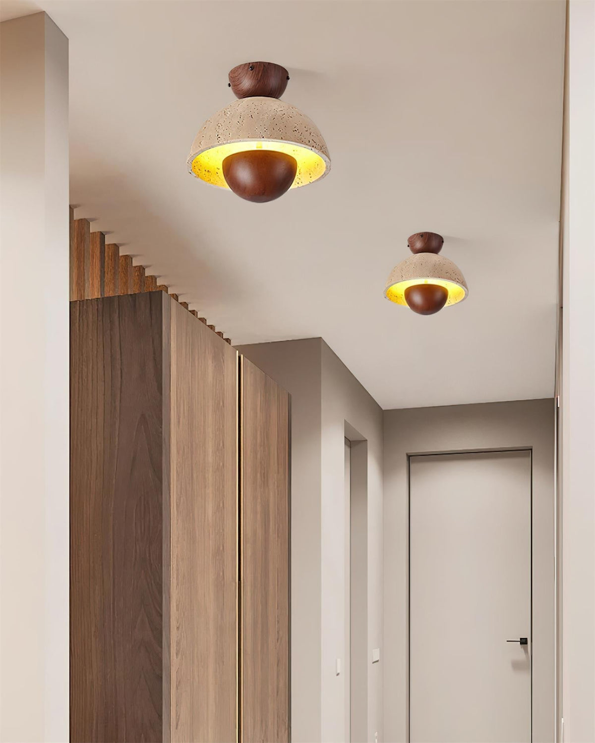 Edrenara Travertine Ceiling Light-Moonnatur