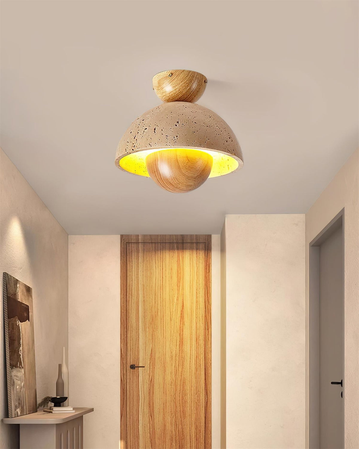 Edrenara Travertine Ceiling Light-Moonnatur