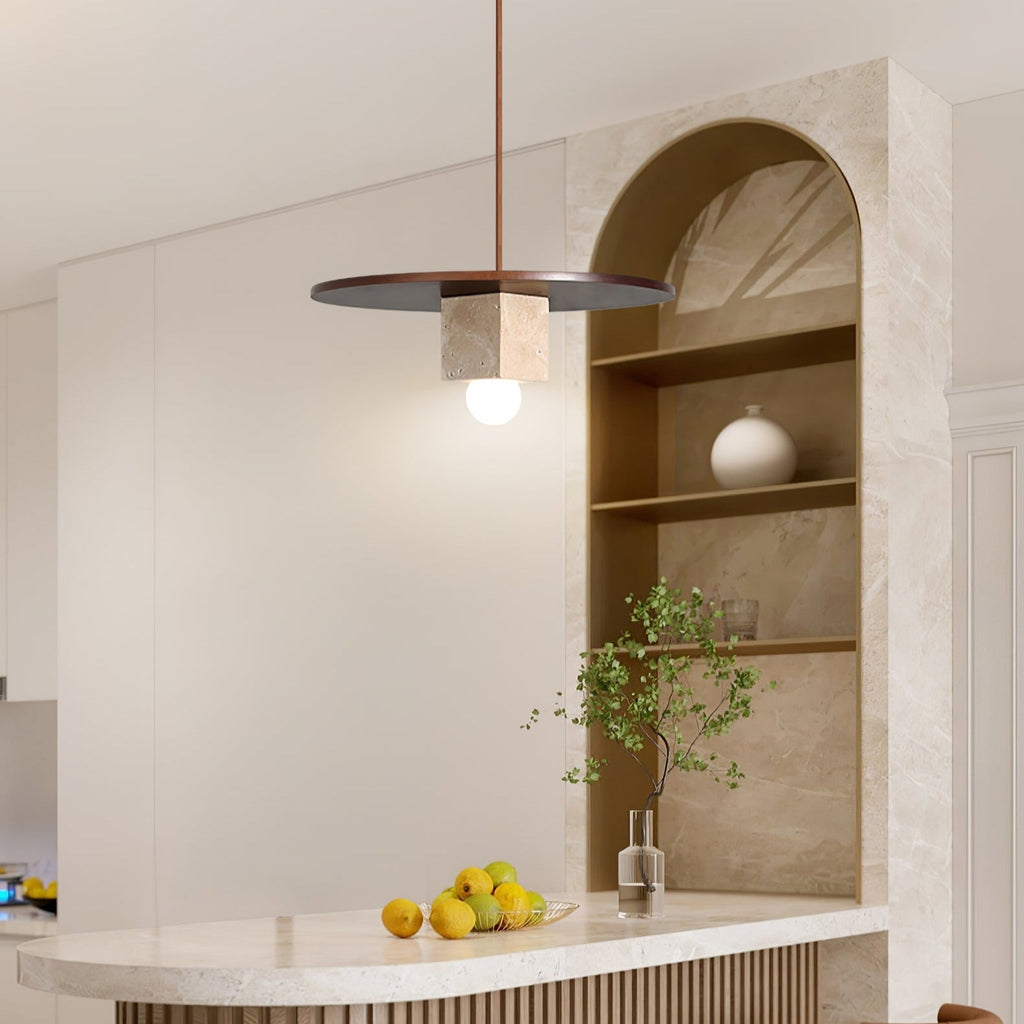 Rardenoria Travertine Pendant Light-Moonnatur