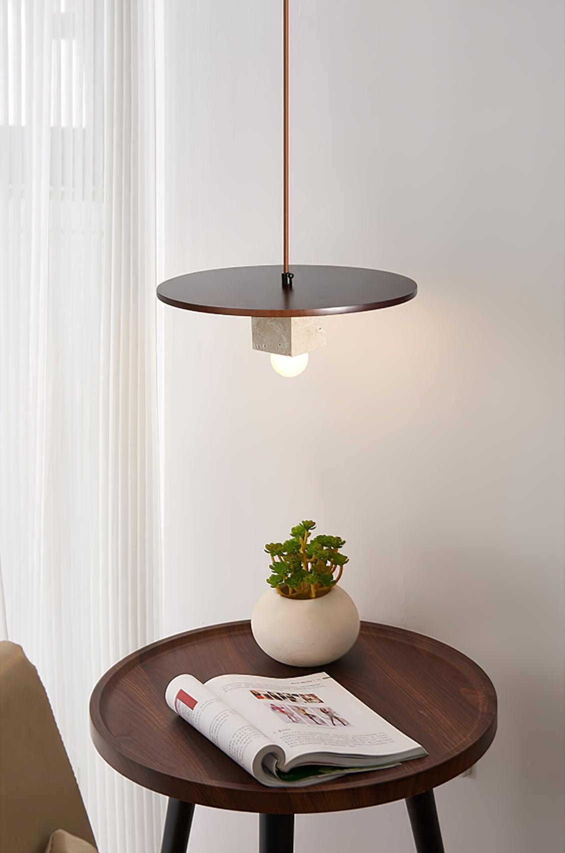 Rardenoria Travertine Pendant Light-Moonnatur