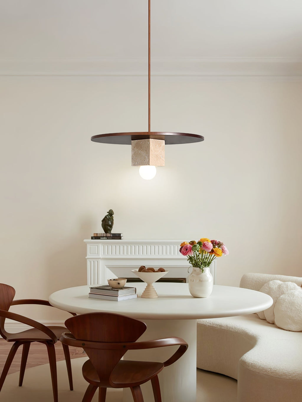 Rardenoria Travertine Pendant Light-Moonnatur
