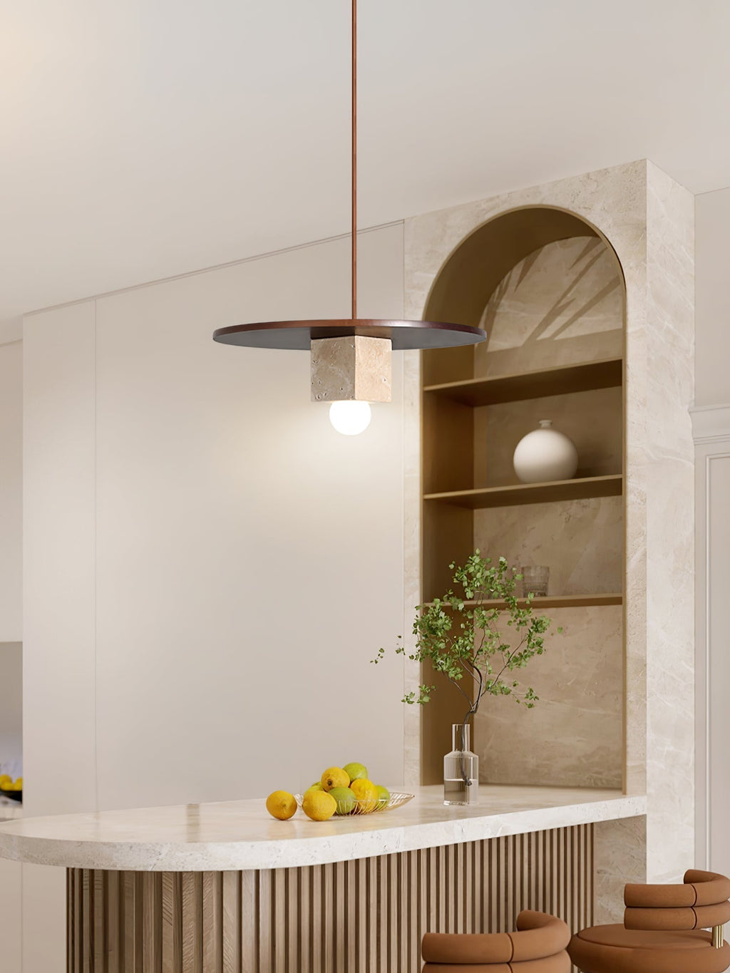 Rardenoria Travertine Pendant Light-Moonnatur