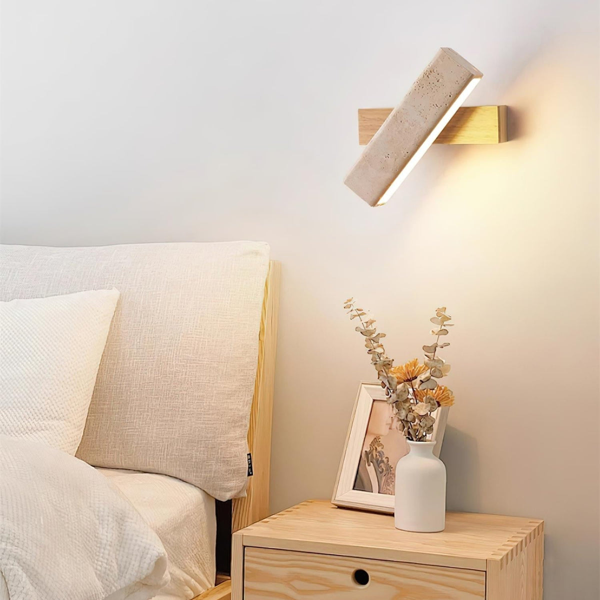 Cavenis Travertine Wall Light-Moonnatur