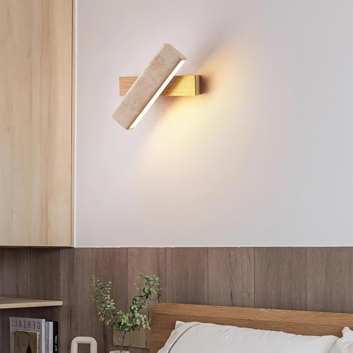 Cavenis Travertine Wall Light-Moonnatur