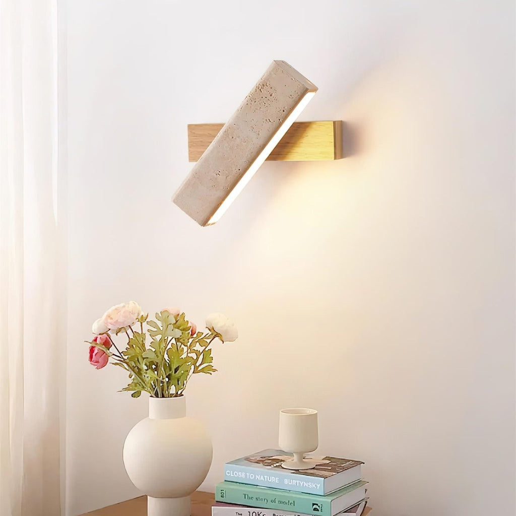 Cavenis Travertine Wall Light-Moonnatur