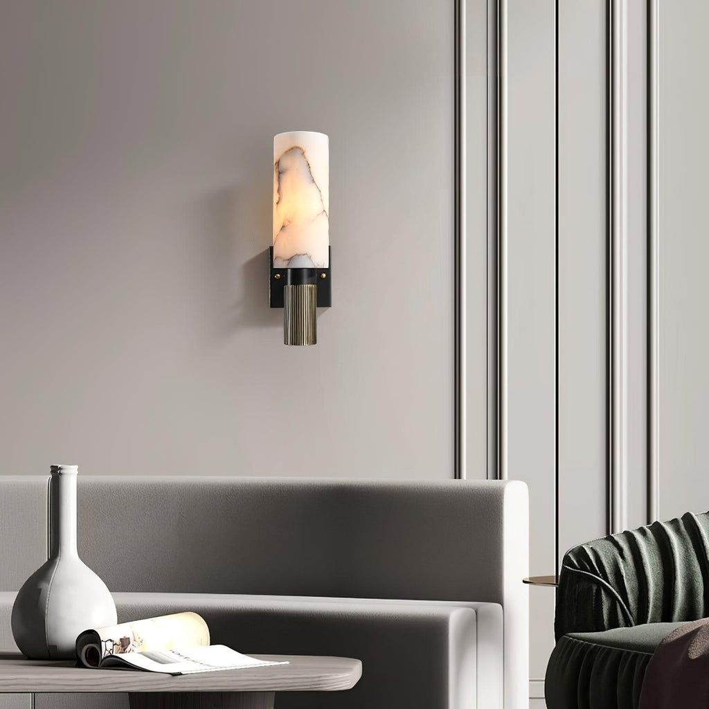 Renverlynne Alabaster Wall Light-Moonnatur