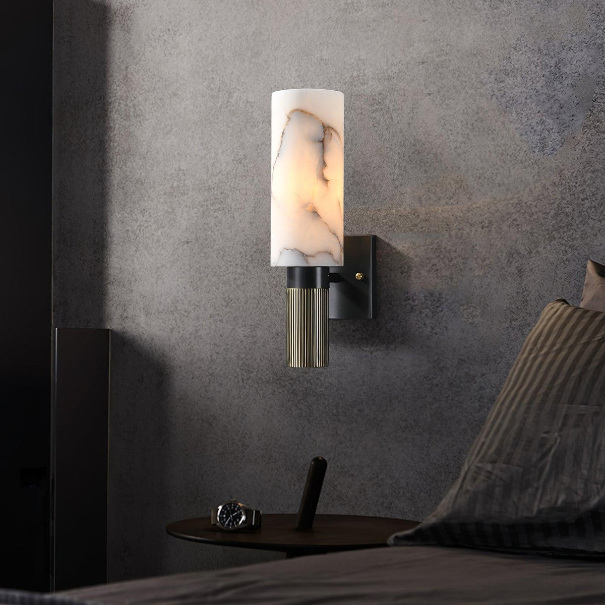 Renverlynne Alabaster Wall Light-Moonnatur