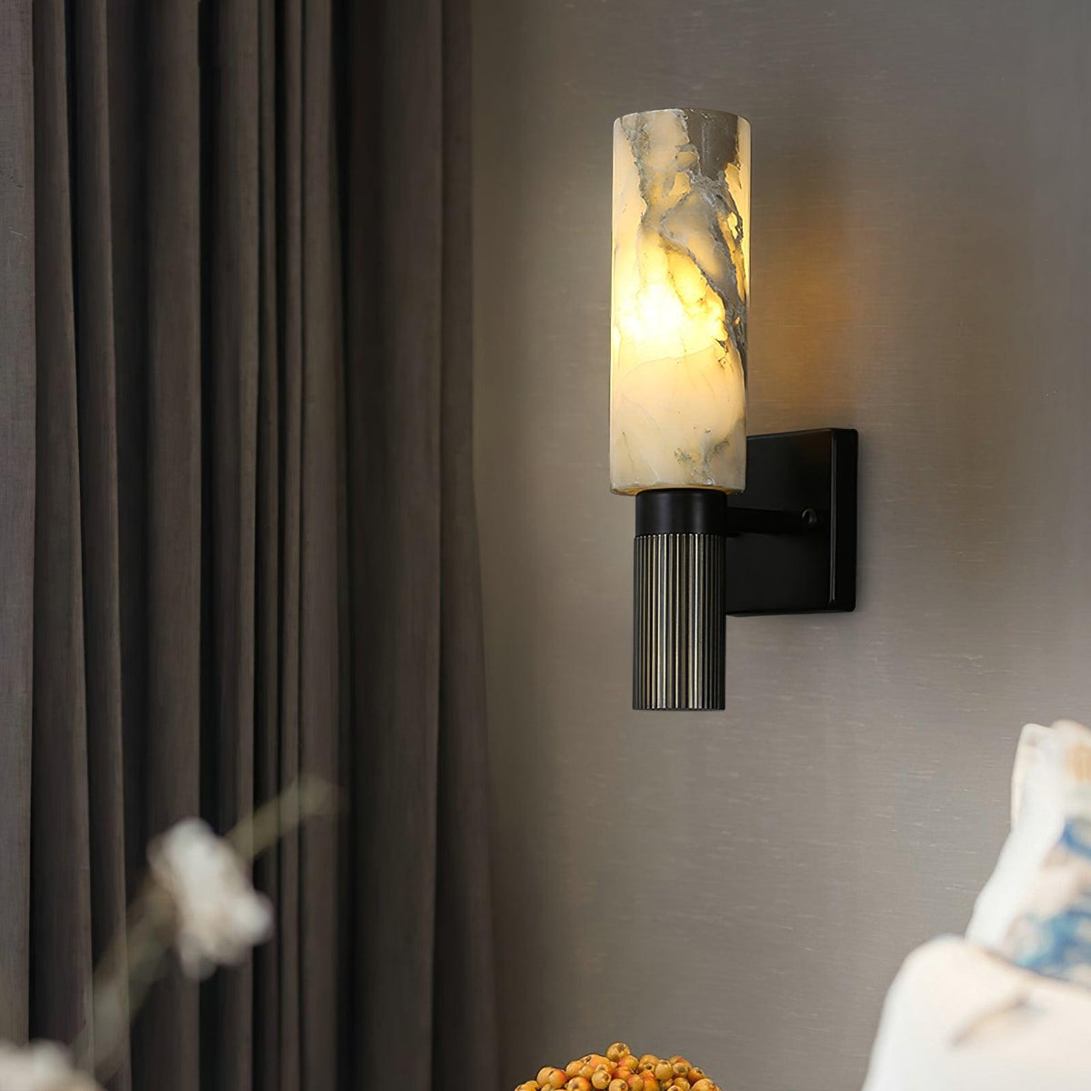 Renverlynne Alabaster Wall Light-Moonnatur