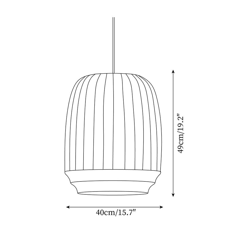 Avrenlark Silk Pendant Light-Moonnatur