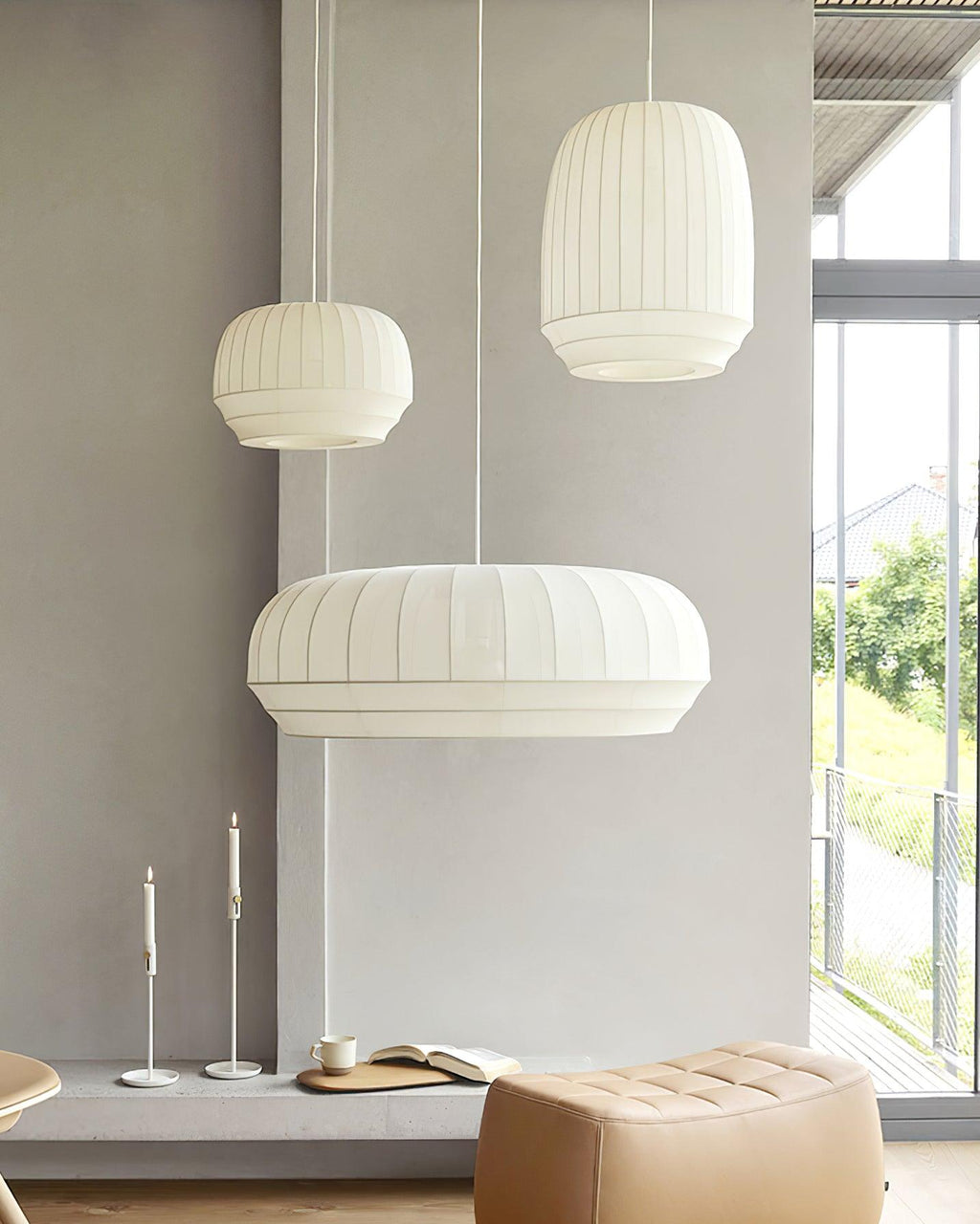 Avrenlark Silk Pendant Light-Moonnatur
