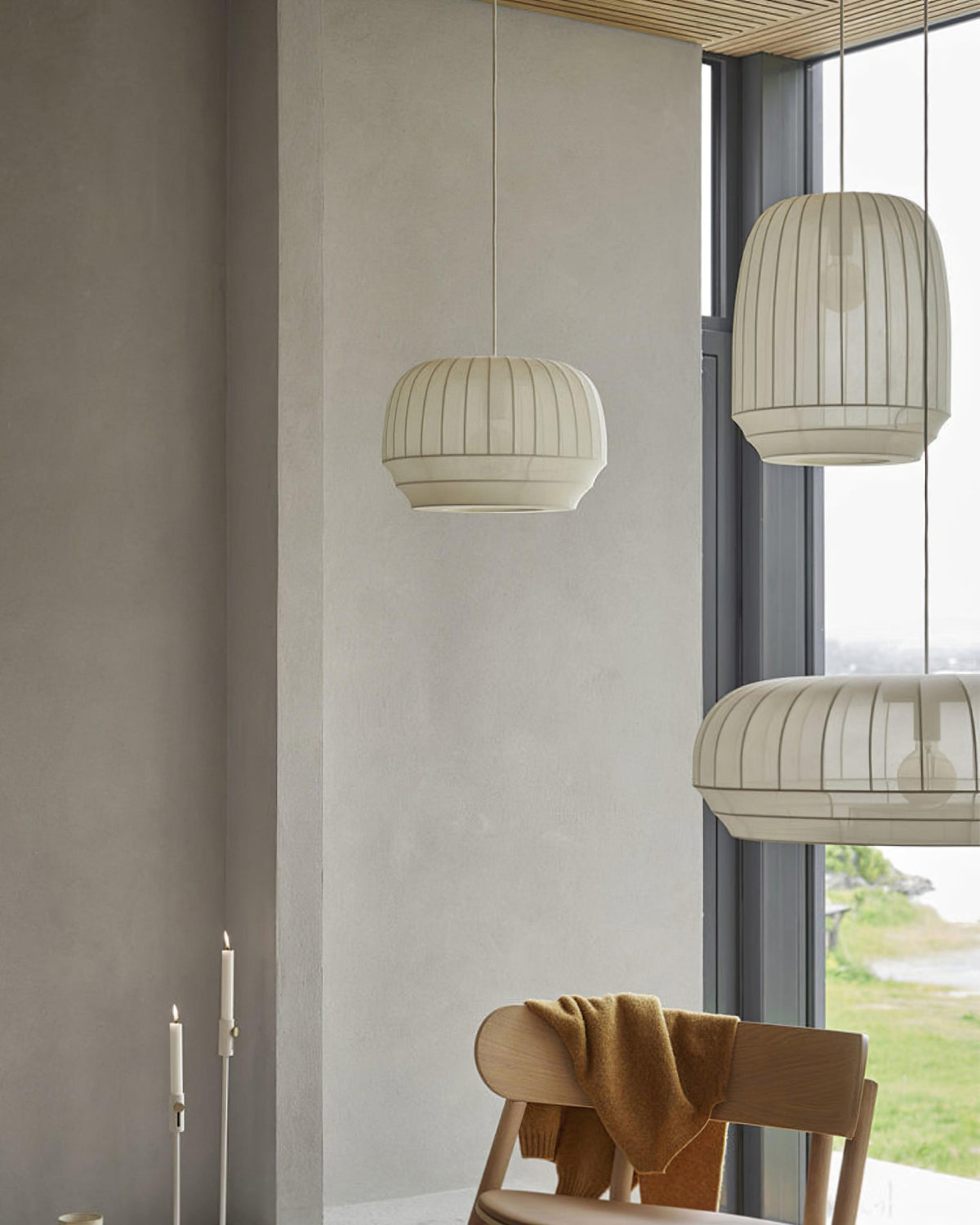 Avrenlark Silk Pendant Light-Moonnatur