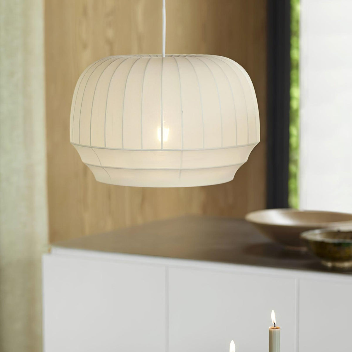 Avrenlark Silk Pendant Light-Moonnatur