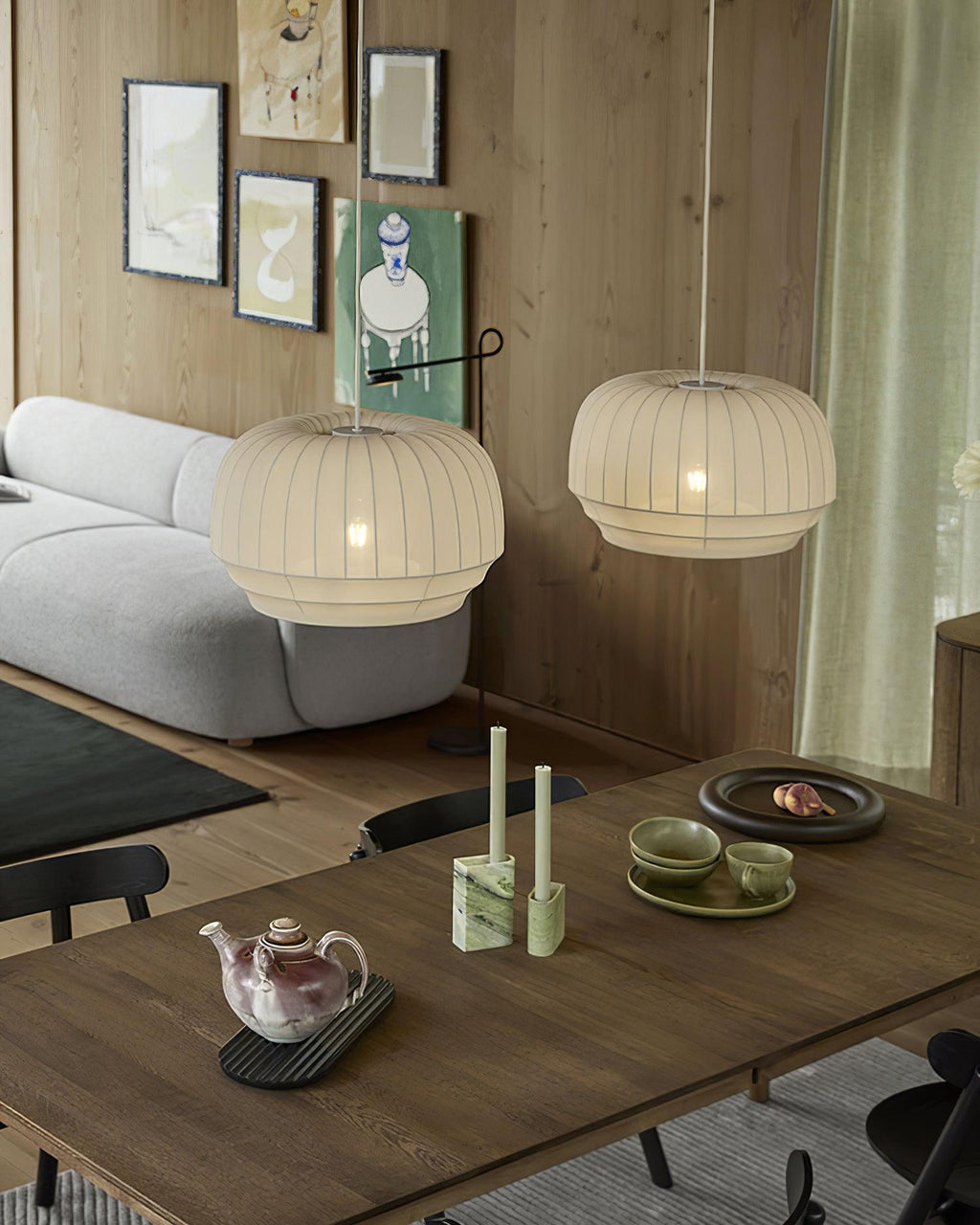 Avrenlark Silk Pendant Light-Moonnatur